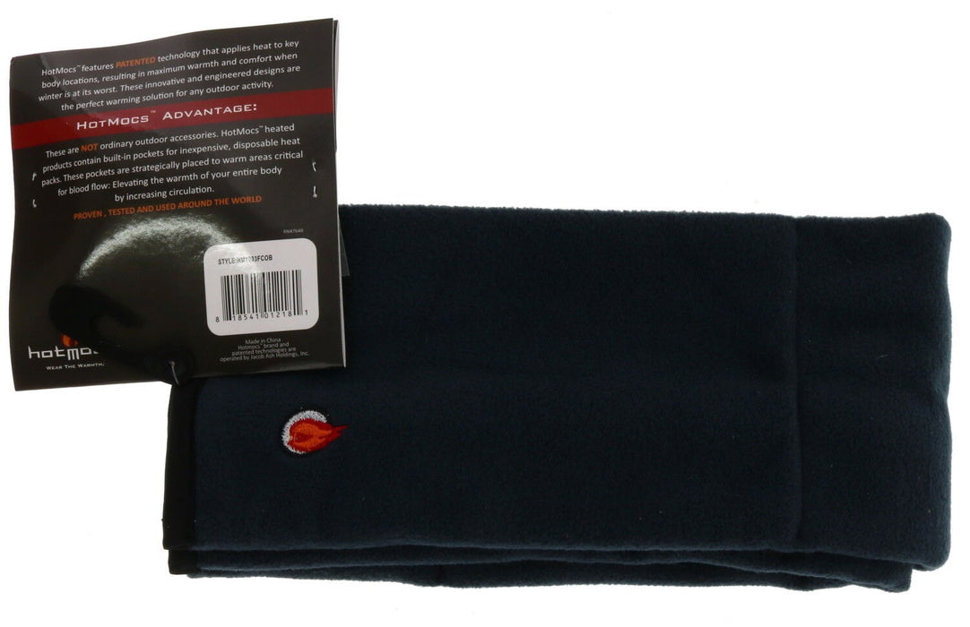 Hotmocs #HM1003FCOB Blue Heated Fleece Scarf Neck with Heat Packs