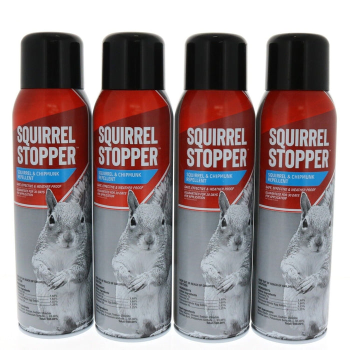 Messinas Chipmunk & Squirrel Repellent Spray 15oz ~ 4-Pack