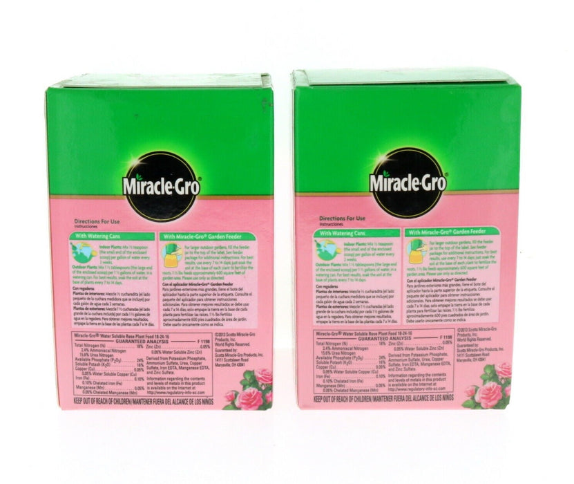 Miracle-Gro Rose Plant Food Granuals ~ 2-Pack ~ 3lbs Total