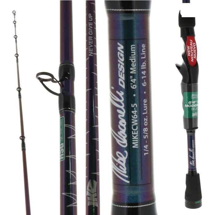 Abu Garcia #MIKECW64-5 Mike Iaconelli Delay Series 6'4" Medium Crankbait  Rod