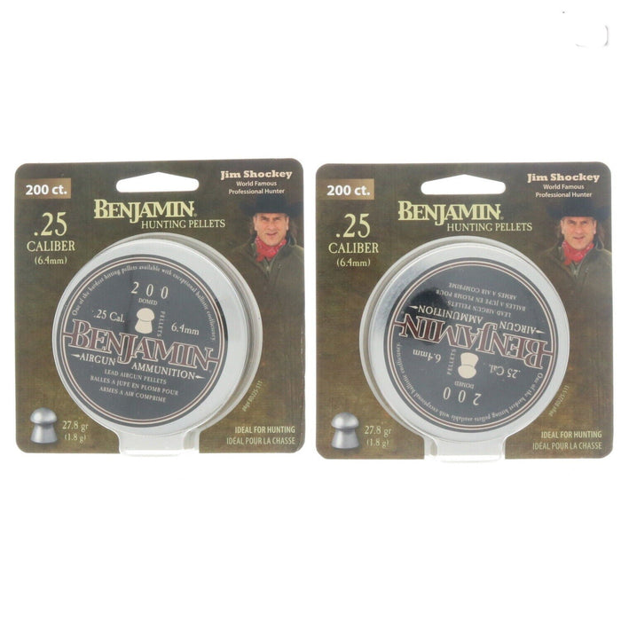 Benjamin Sheridan # BD225     Domed Pellets .25 Caliber 27.9 Grain 200 ct ~ 2-Pack