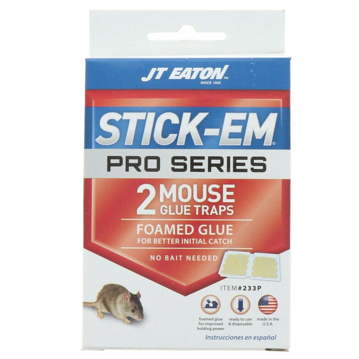 JT Eaton #233P Stick-Em Pro-Series Disposable Sticky Foamed Glue Mouse Rat Traps