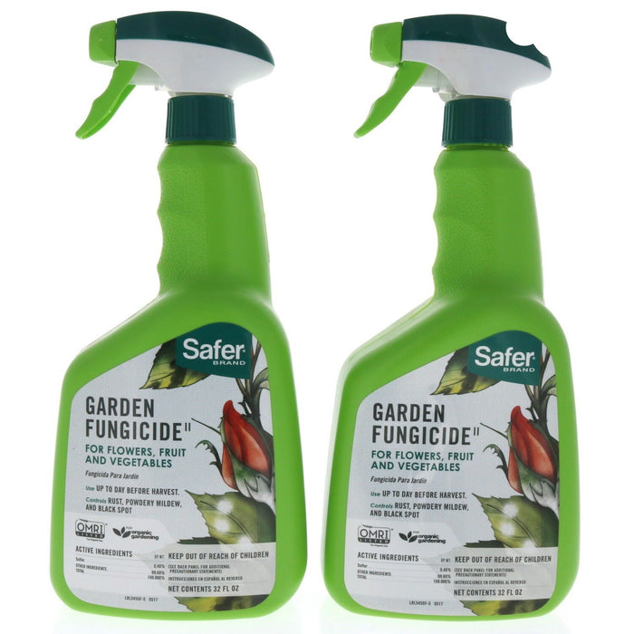 Safer # 5450-6  Garden Flower Fruit Fungicide Spray 32oz ~ 2-Pack