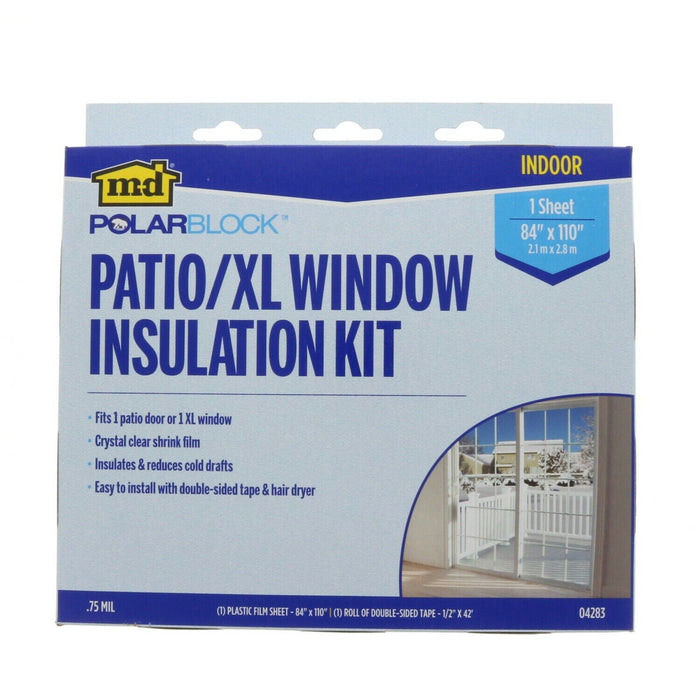 M-D Building Products #04283 XL Patio Window Insulation Shrink Kit ~ 4-Pack