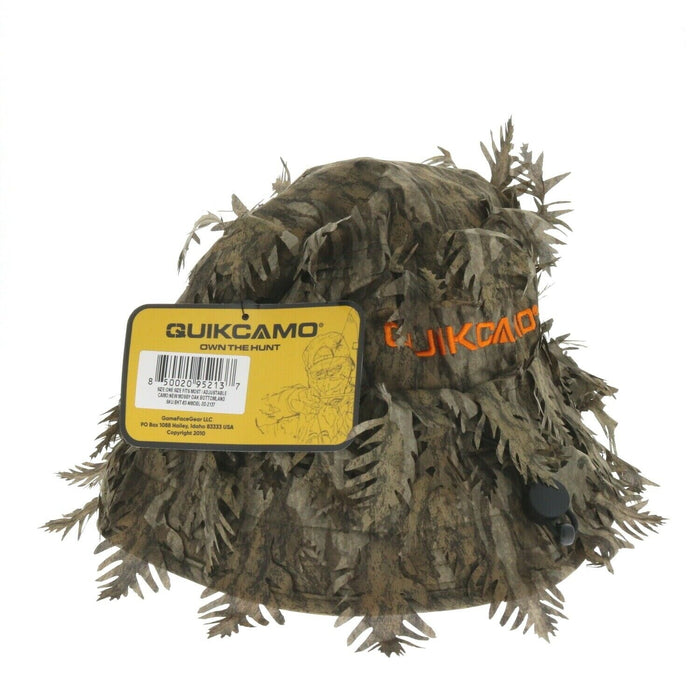 QuikCamo 3D Leafy Camo Bucket Hat with Face Concealment Mossy Oak Bottomland