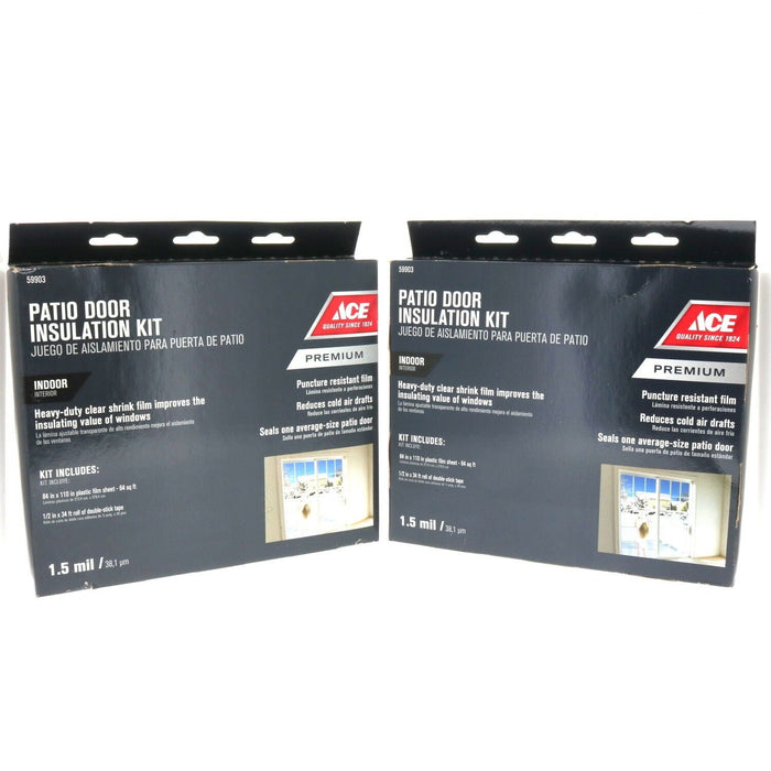 Ace Hardware #59903 Patio Door Insulation Kit  Plastic Film~ 2-Pack