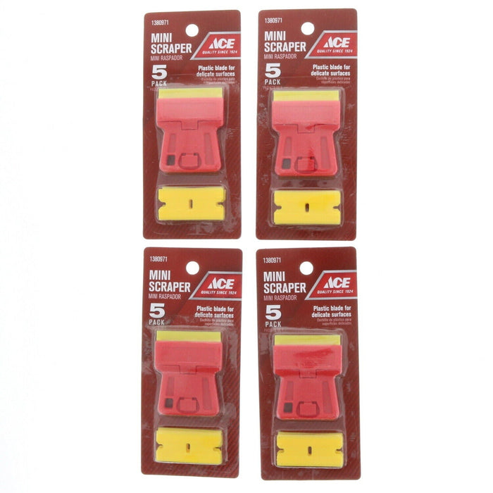 Ace Hardware #1380971 Mini Scrapper Plastic Double Edge ~ 4-Pack