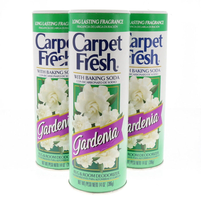 Carpet Fresh Rug Odor Remover Deodorizer 14oz ~ Gardena Scent ~ 3-Pack