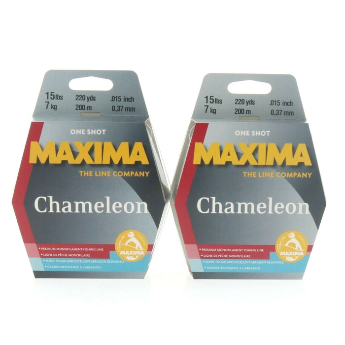 Maxima #MOC-15    One Shot Fishing Line Chameleon 15lb 220yds ~ 2-Spools