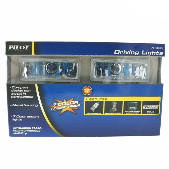 Pilot Automotive #PL-1058M Driving Lights Halogen Rectangle Head Light Kit