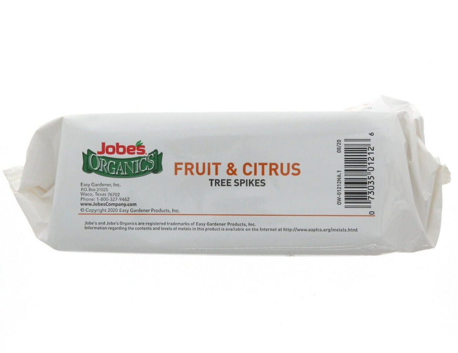 Jobe's #OW-01212NA.1 Organic Fruit & Citrus Tree Fertilizer Spikes ~ 8ct Package