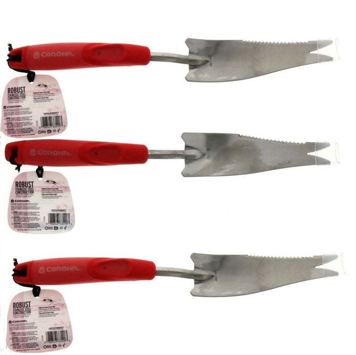 Corona #CT3354 Stainless Steel Weeder With Comfort Gel Grip ~ 3 Pack