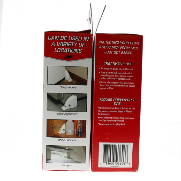 Tomcat #036063015 Kill & Contain Disposable Mouse Traps ~ 2-Pack ~ 4 Traps Total