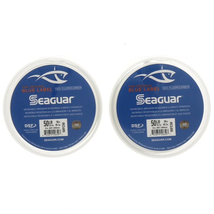 Seaguar #50FC50 The Original Blue Label 100% Fluorocarbon Leader 50lb 50yds ~ 2-Pack