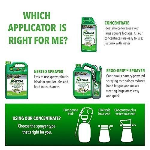 Natria #706500A Grass & Weed Control w/ Root Killer Concentrate 32oz ~ 2-Pack