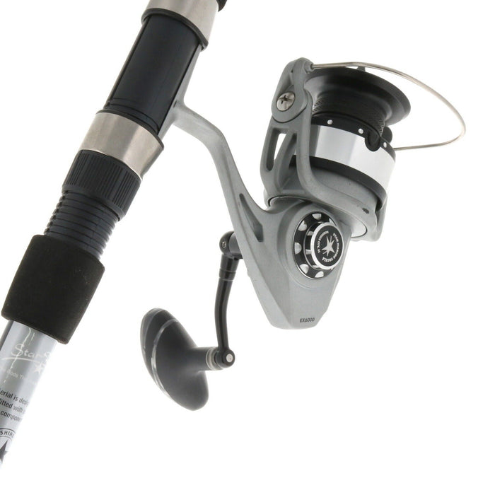 Star Fishing Tackle #EXCR1220S0CT 8' Aerial Medium Heavy Spinning Surf Rod Reel Combo