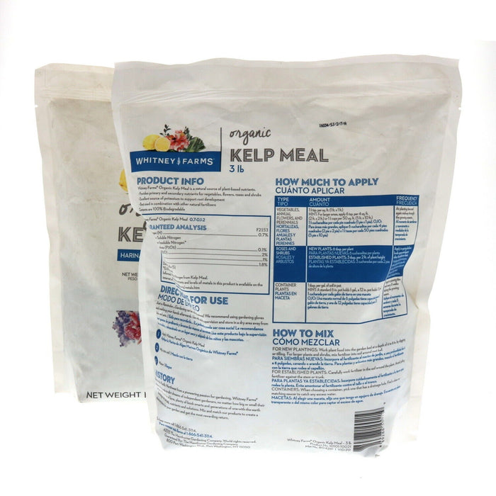 Whitney Farms #10101-10019 Organic Kelp Meal Fertilizer ~ 2-Pack ~ 6lbs Total