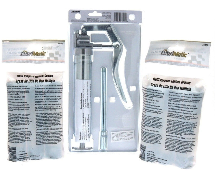 LubriMatic #30-100 / #11312 Mini Grease Gun & Multi-Purpose Lithium Grease Combo