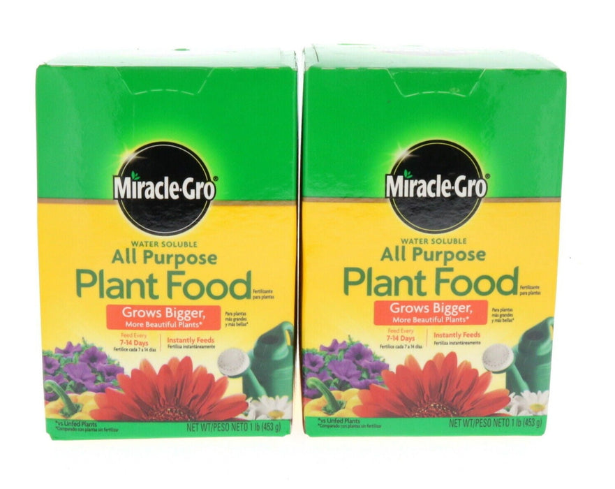 Miracle Gro All-Purpose Plant Food Fertilizer 1lb ~ 2-Pack ~ 2lbs Total