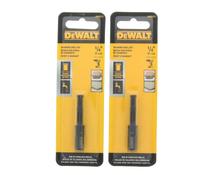 DeWalt #DW5572 1/4" Diamond Drill Bit ~ 2-Pack
