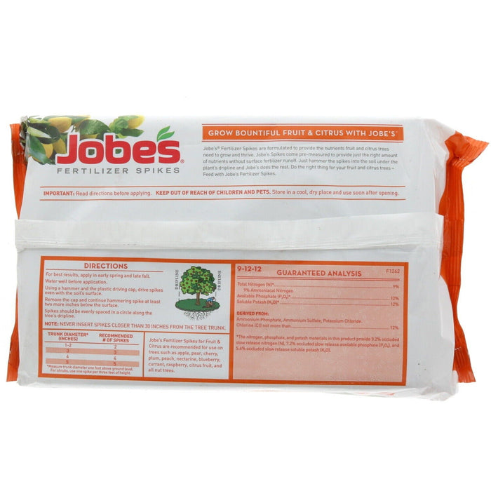 Jobe's #OW-01612.4 Fertilizer Spikes For Fruit & Citrus Trees ~ 15ct Package