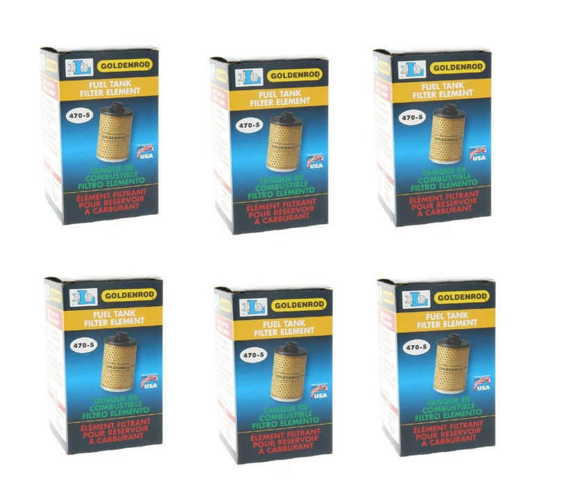 Goldenrod #470-5 Fuel Tank Filter Element Replacement Fuel Filters ~ 6-Pack