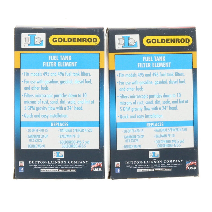Goldenrod #470-5 Replacement Fuel Filter Element 470-5 ~ 2-Pack