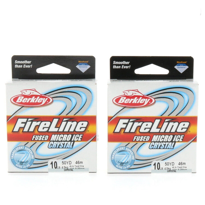 Berkley #FLIPS10-CY    Fire Line Micro Ice Fishing Line Crystal 10lb 50yd ~ 2-Spools