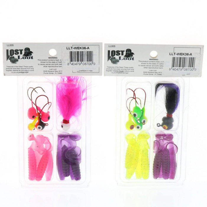 Lost Loot #LL005 Soft Bait Big Eye Jig Head Fishing Lures ~ 2-Pack ~ Choose Kits