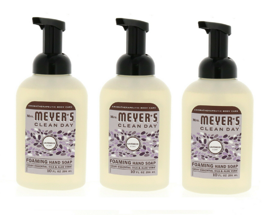 Mrs. Meyer's Liquid Foaming Hand Soap Lavender Scent 10oz ~ 3-Pack