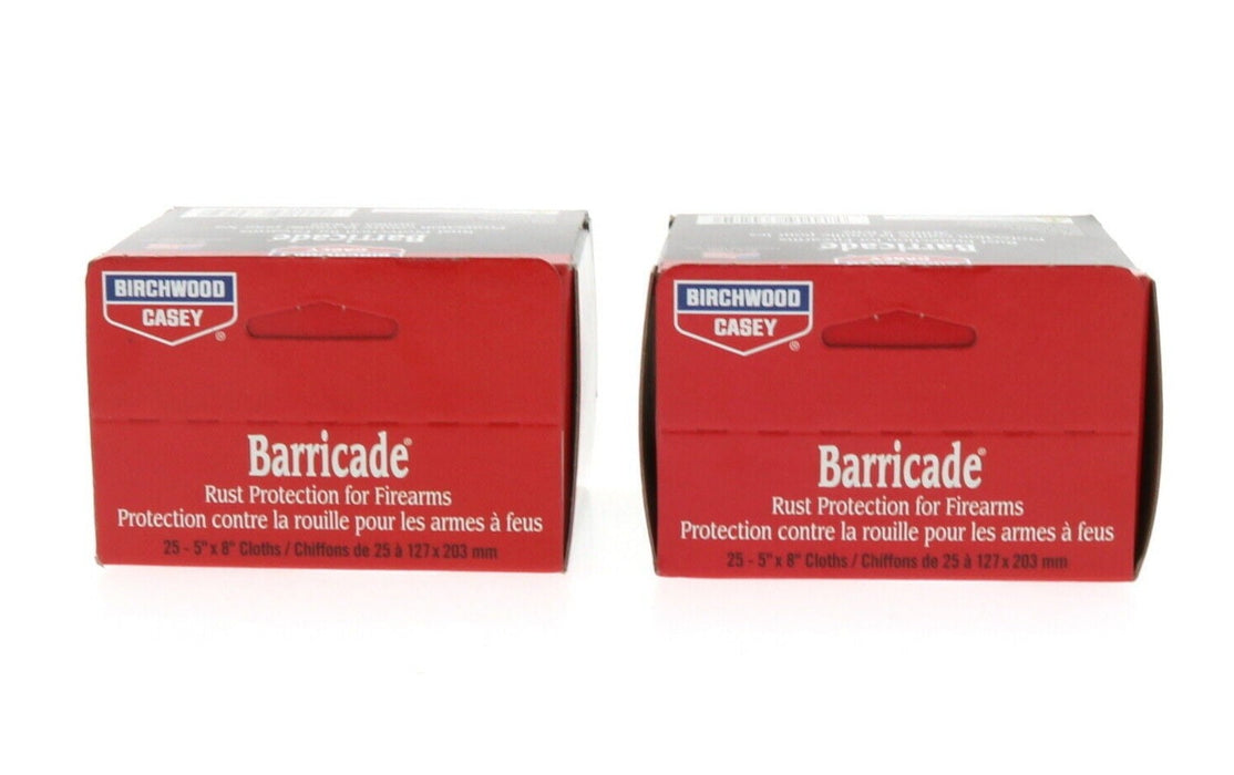 Birchwood Casey #BC-33025 Barricade Take-Along Gun Cloths ~ 2-Pack ~ 50 Cloths TOTAL