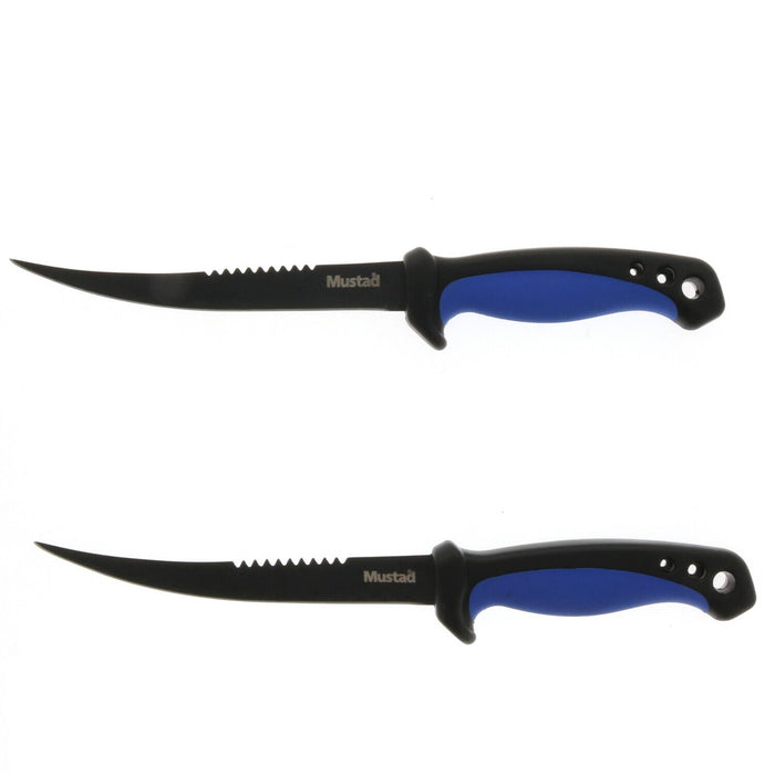 Mustad #MT022 6" Fishing Fillet Knife w/ Sheath ~ 2-Pack