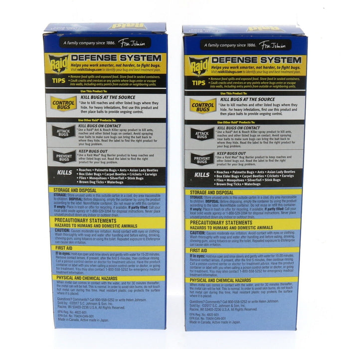 Raid Raid Max Dry Fogger Fumigator Indoor Insect Bug ~ 2-Pack ~ 6 Fumigators Total