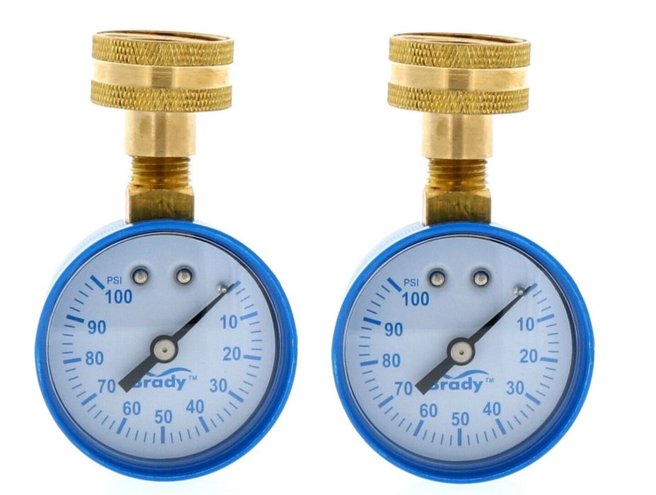 Campbell #BTGIND CS-NL Water Pressure Test Gauge 100 PSI 3/4" Thread ~ 2-Pack