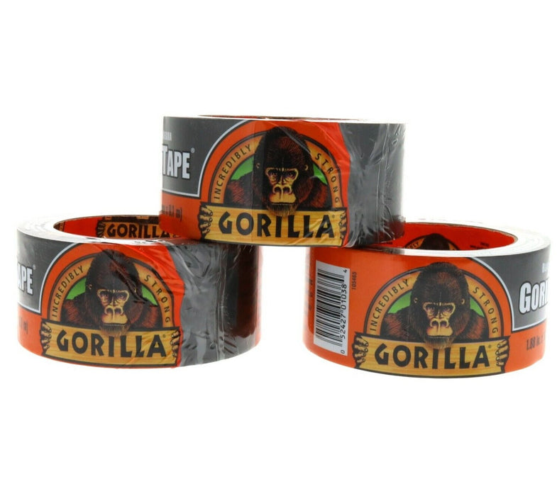 Gorilla Tape #105462 1.88" x 10yds Black ~ 3-Pack