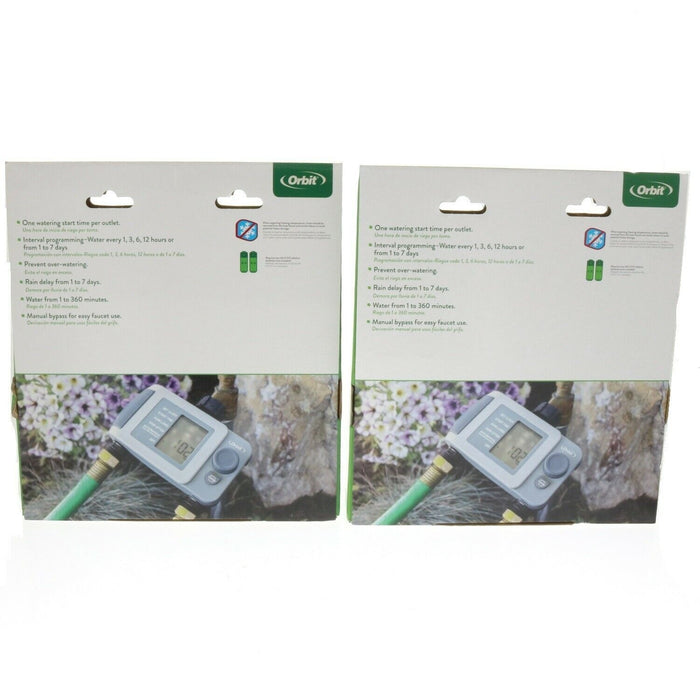 Orbit #24621-20rA 2-Outlet Automatic Digital Water Timer Lawn Garden ~ 2-Pack