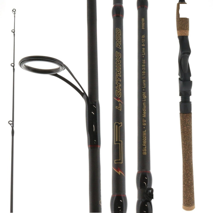 Berkley #BSLR602ML Lightning Rod 6ft Medium Light Spinning Rod 2pc