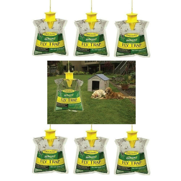 Sterling Disposable Rescue Fly Traps Hanging~ 6-Pack