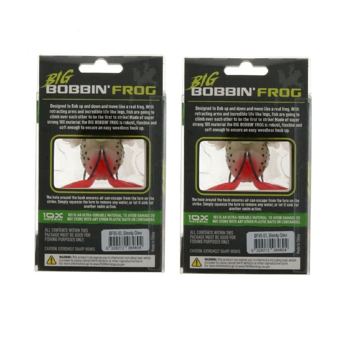 Chasebaits #BF65-03 Big Bobbin Frog ~ 2-Pack