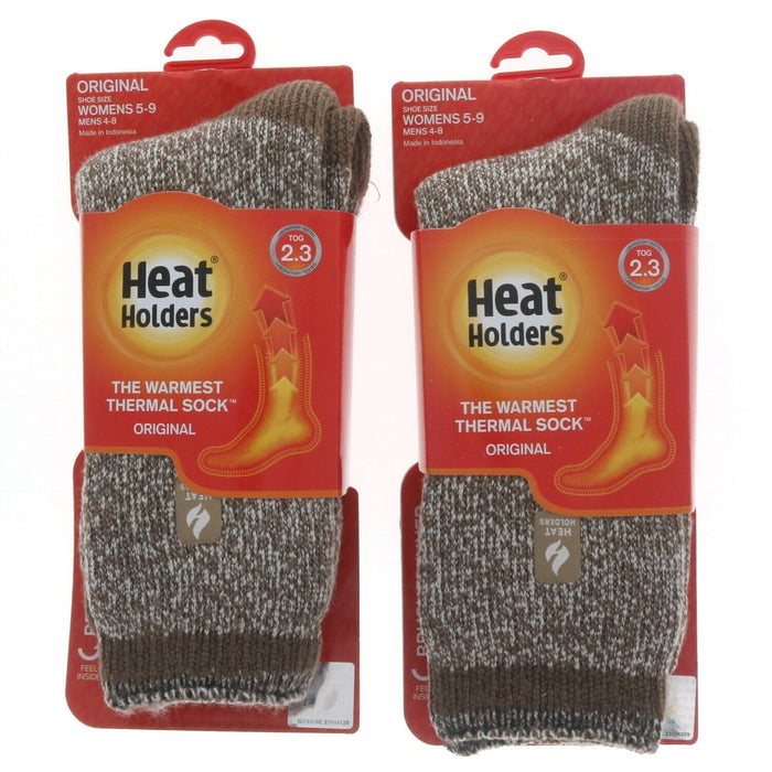 Heat Holders #LHHTWSMC The Warmest Thermal Sock 5-9 Brown ~ 2-Pack