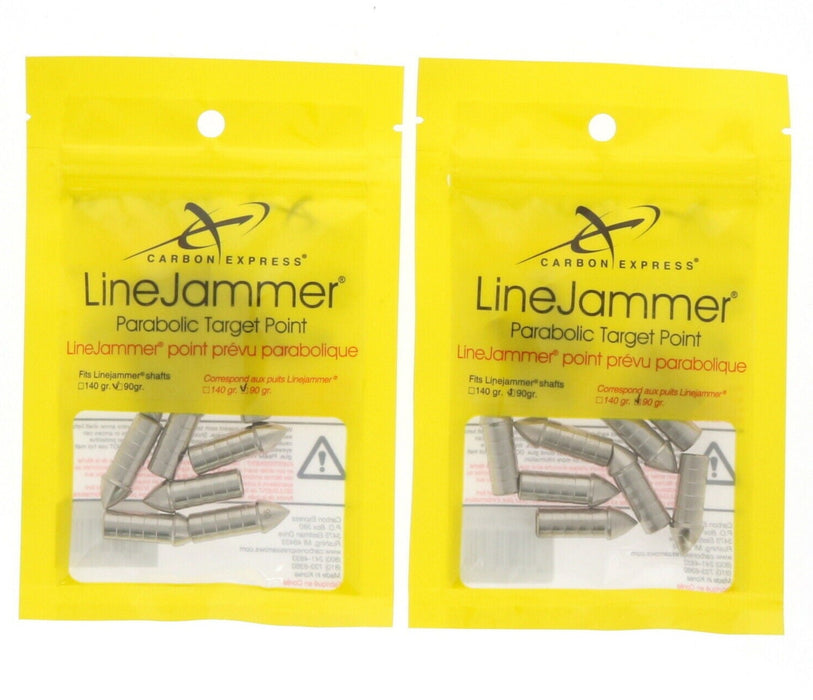 Carbon Express #W4107 LineJammer 90gr Parabolic Target Points Archery ~ 2-Pack