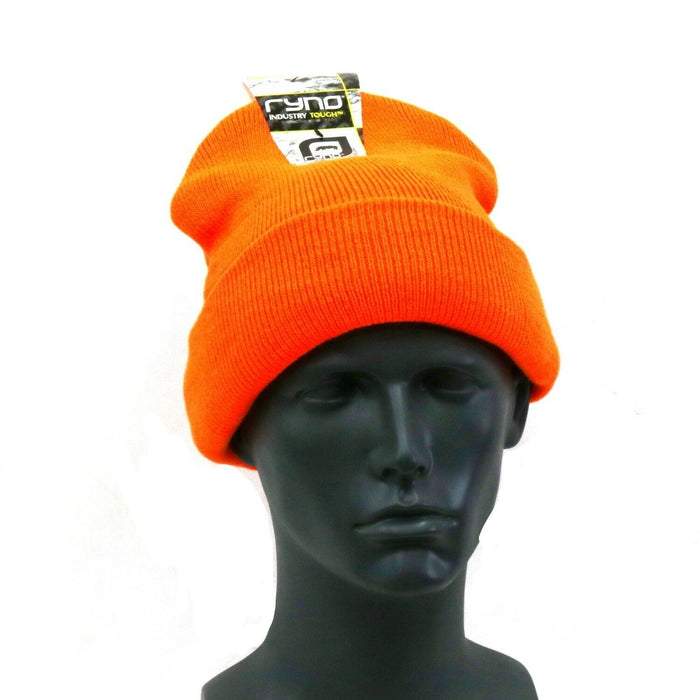 Ryno #46-649R Hi-Vis Orange Knit Beanie Hat Cap Hunting