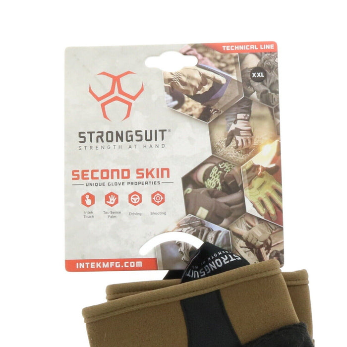 StrongSuit #50120-XXL Second Skin Gloves Brown Work Hunting XXL ~ 2-Pack