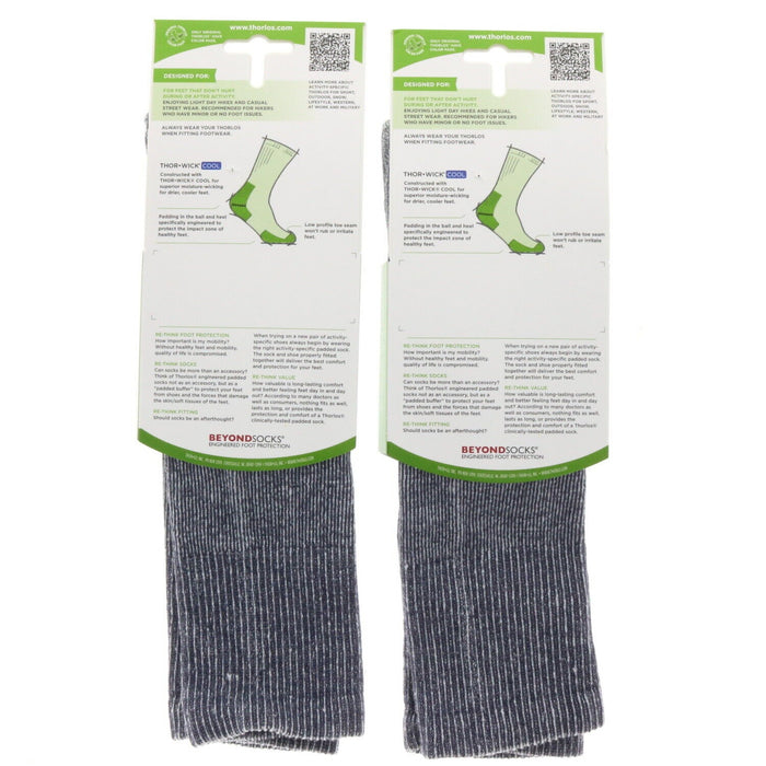 Thorlos #ULHO9295 Ultra Light Hiking Socks Over the Calf Small Gray ~ 2-Pack