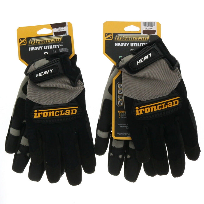 Ironclad #HUG-04-L Heavy Work Utility Gloves Construction Large ~ 2-Pack