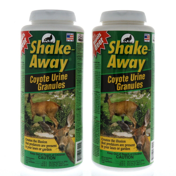 Shake-Away #6983148 Coyote Urine Animal Repellent Granules for Deer ~ 2-Pack