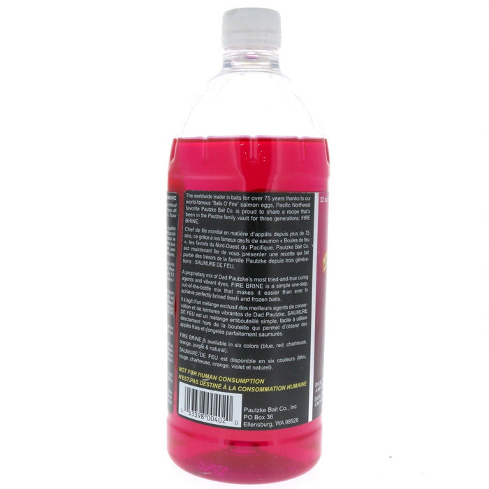 Pautze Herring Shrimp Bait Brine 32oz Bottle Pink