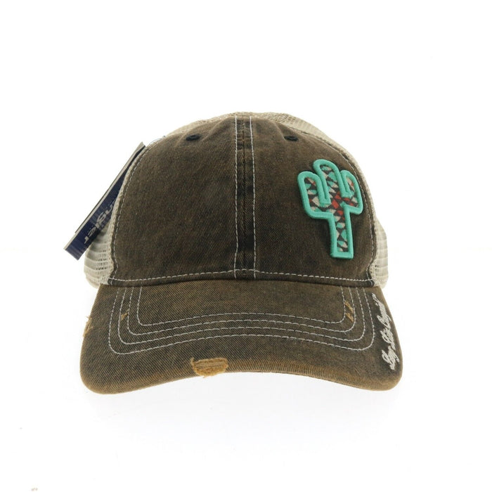 Wrangler #W130-89790BK-000 Cactus Distressed "Long Live Cowgirls" Baseball Cap