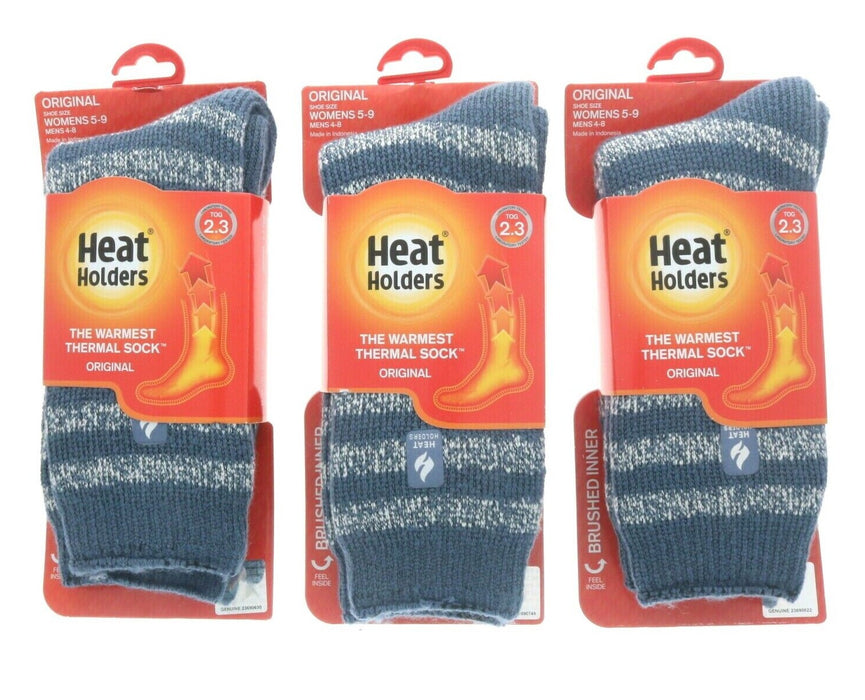 Heat Holders #LHHTSTDNM Thermal Crew Sock Winter Warm Men 4-8 Ladies 5-9 ~ 3-Pack