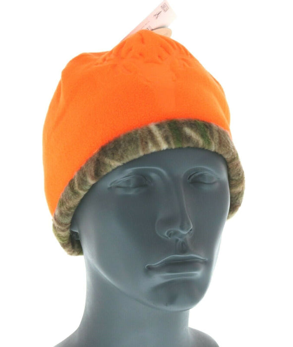 Hot Shot #1B-032C0BZ-CL Blaze Orange & Camo Reversible Fleece Beanie